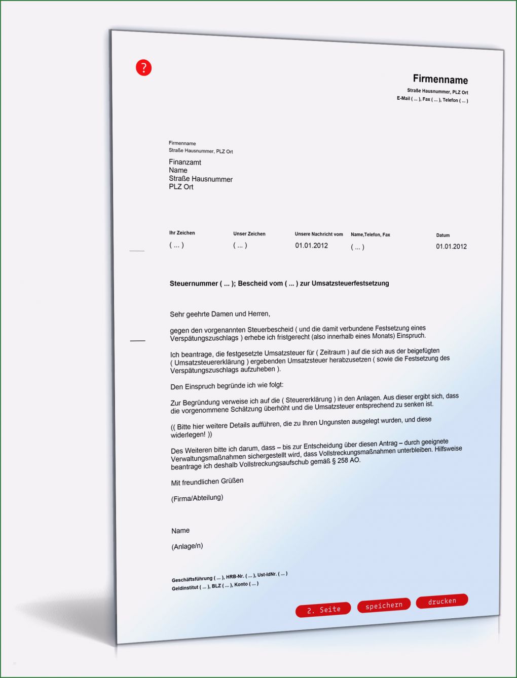 Einspruch Kindergeld Rückzahlung Vorlage Neu Einspruch Gegen Eine Umsatzsteuerschätzung