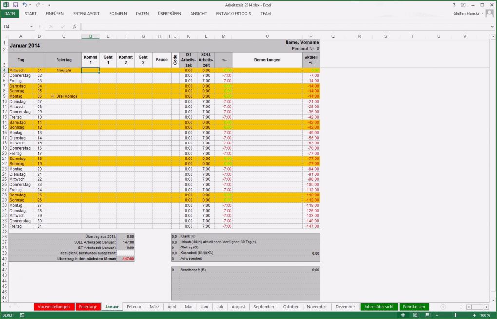 Erfassung Krankheitstage Excel Vorlage Fabelhaft Arbeitszeiterfassung Excel Vorlage – Gehen