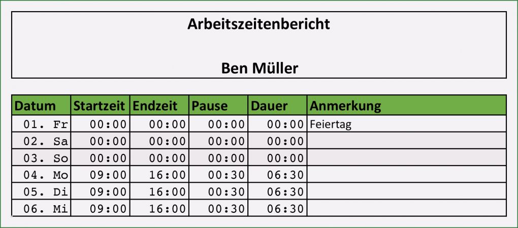 Erfassung Krankheitstage Excel Vorlage Wunderbar Zeiterfassung Mit Excel 8 Kostenlose Stundenzettel