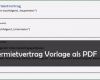 Ertragsvorschau Vorlage Kostenlos Schön Untermietvertrag Muster Vorlage Pdf Download
