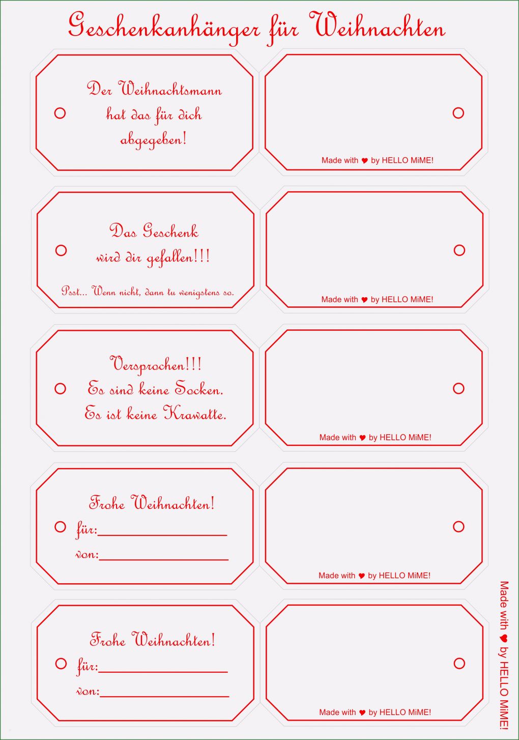 Etiketten Weihnachten Vorlagen Wunderbar Printable Archive Hello Mime