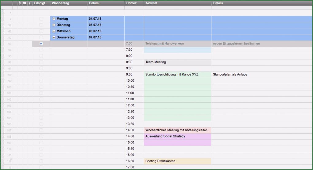 Excel Terminplaner Vorlage Schönste Excel Terminplaner Vorlagen Kostenlos