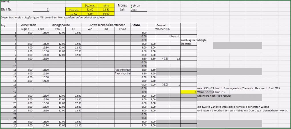 Excel überstunden Berechnen Vorlage Best Of 20 Excel Minusstunden