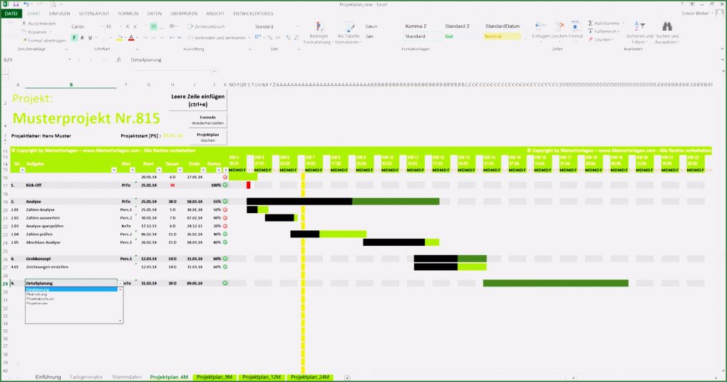 Excel Vorlage Projekt Bewundernswert Projektplan Excel Vorlage Kostenlos Mit Beste Einfacher