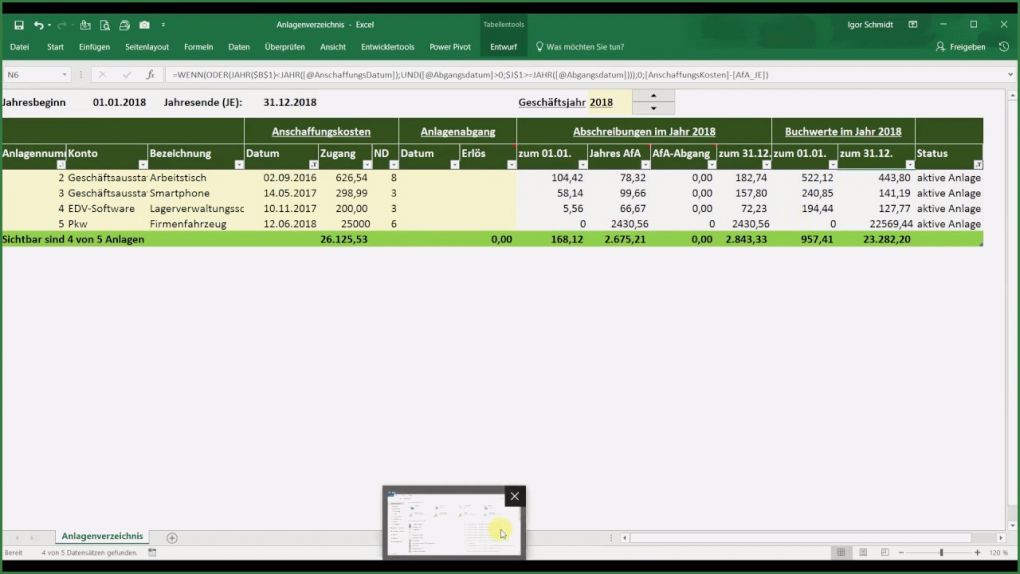 Excel Vorlage Rezeptbuch Fabelhaft Excel tool Für Kleinunternehmen Anlagenverzeichnis