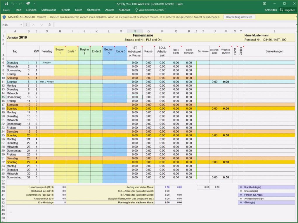 Excel Vorlage Zeiterfassung Projekte Cool Activity Report Zeiterfassung Mit Excel Vorlage