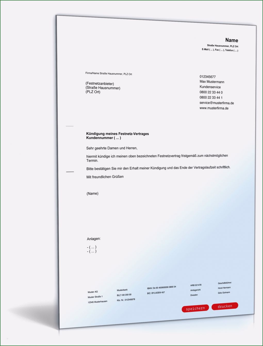 Festnetz Vertrag Kündigen Vorlage Cool Fristgemäße Kündigung Festnetzvertrag