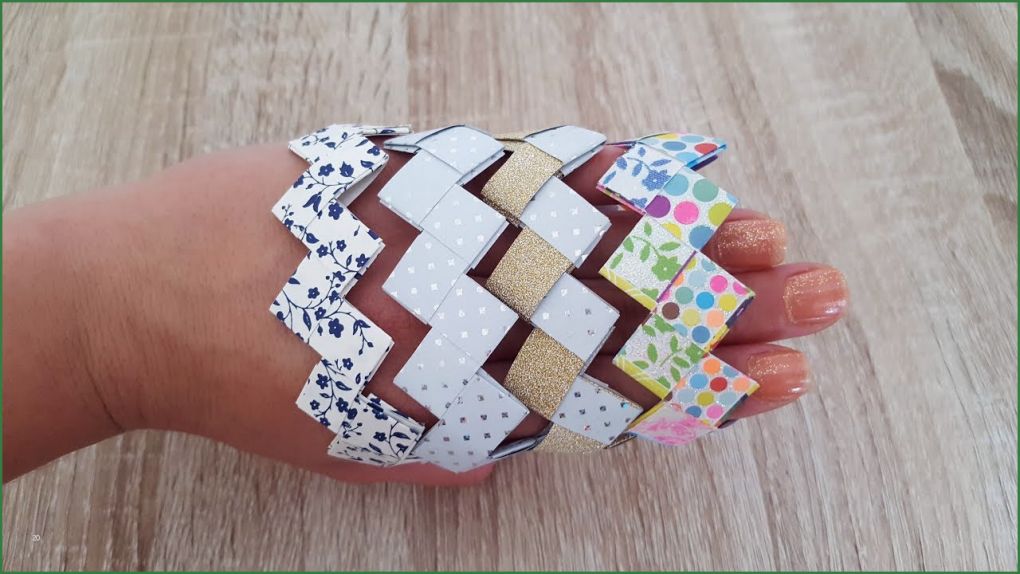 Flechten Mit Papier Vorlagen Best Of Diy Für Kinder origami Armband Flechten Mit Papierstreifen