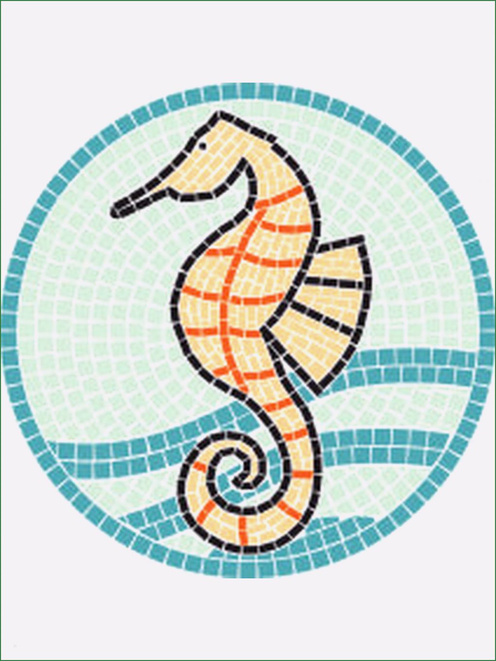 Fliesen Mosaik Vorlagen Fabelhaft Mosaik Vorlagen Seepferd 30 D=30cm Günstig Kaufen