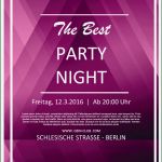 Flyer Vorlagen Party Wunderbar Party Flyer