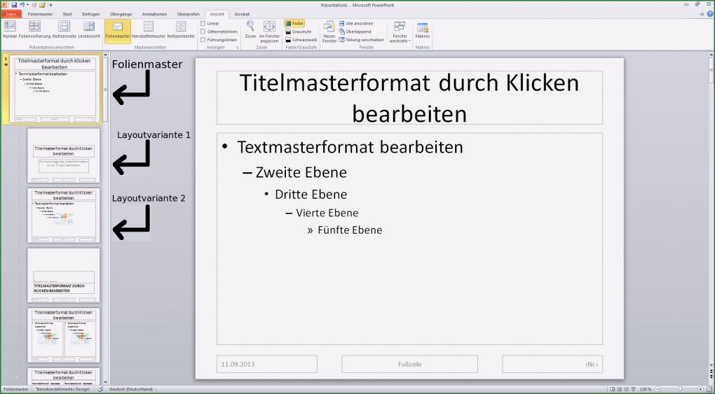 Folienmaster Vorlagen Elegant Masterfolien Erstellen Mit Ms Powerpoint 2010