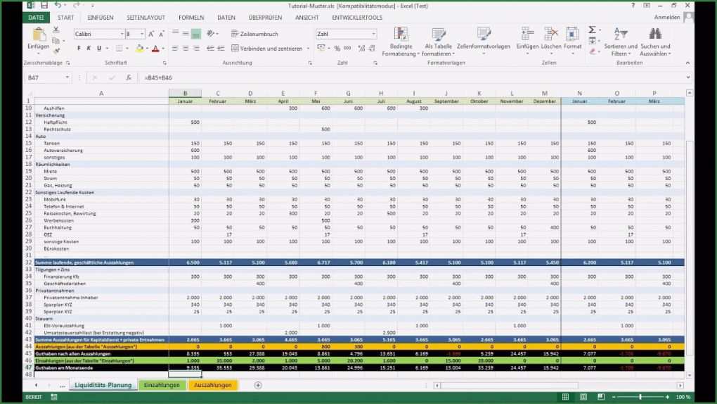 Forderungsaufstellung Vorlage Download Erstaunlich Tutorial Excel Vorlage Liquiditätsplanung Einführung