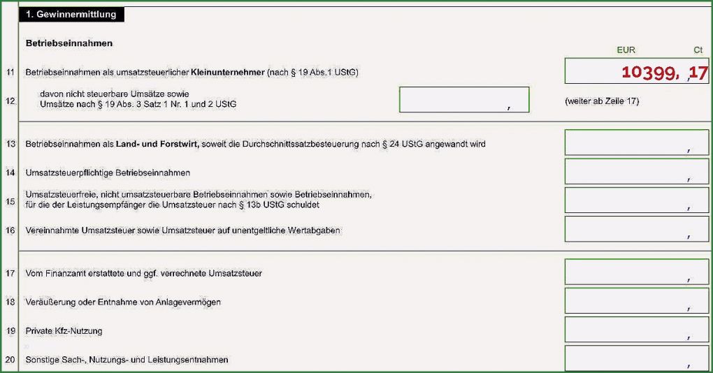 Formlose Gewinnermittlung Kleinunternehmer Vorlage Kostenlos Erstaunlich formlose Gewinnermittlung Kleinunternehmer Vorlage Schöne