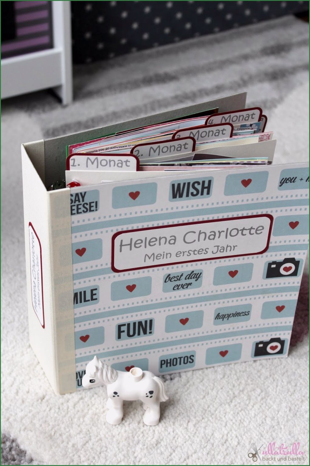 Fotoalbum Basteln Vorlagen Fabelhaft Ullatrulla Backt Und Bastelt Diy Babyalbum Selber