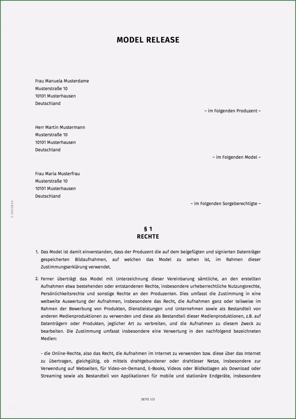 Fotografiererlaubnis Vorlage Fabelhaft Model Release Vertrag Muster Pdf Dsgvo