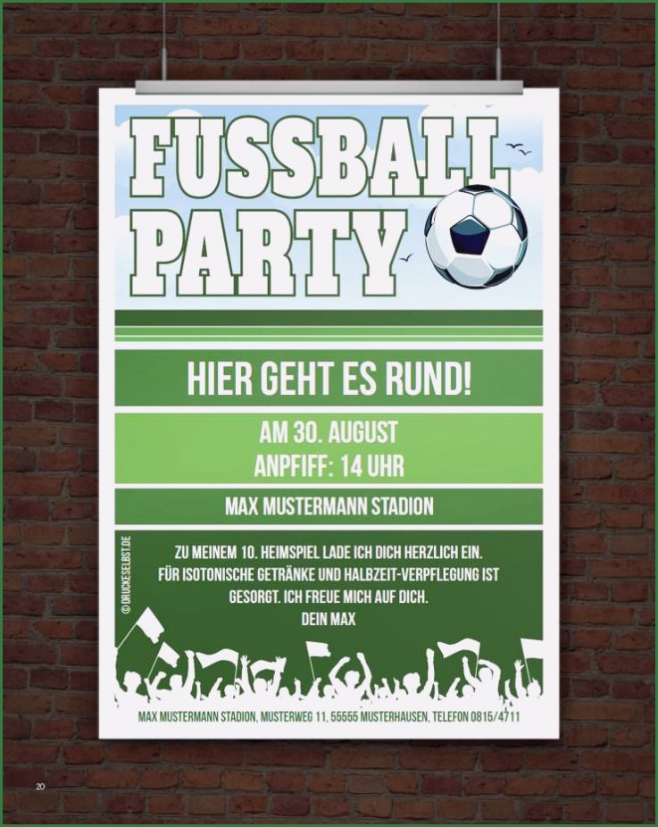Fußball Plakat Vorlage Kostenlos Erstaunlich © Druckeselbst Kostenlose Fussballeinladung