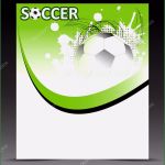 Fussball Flyer Vorlagen Angenehm Vorlage Flyer Mit Fußball Auf Abstrakten Hintergrund