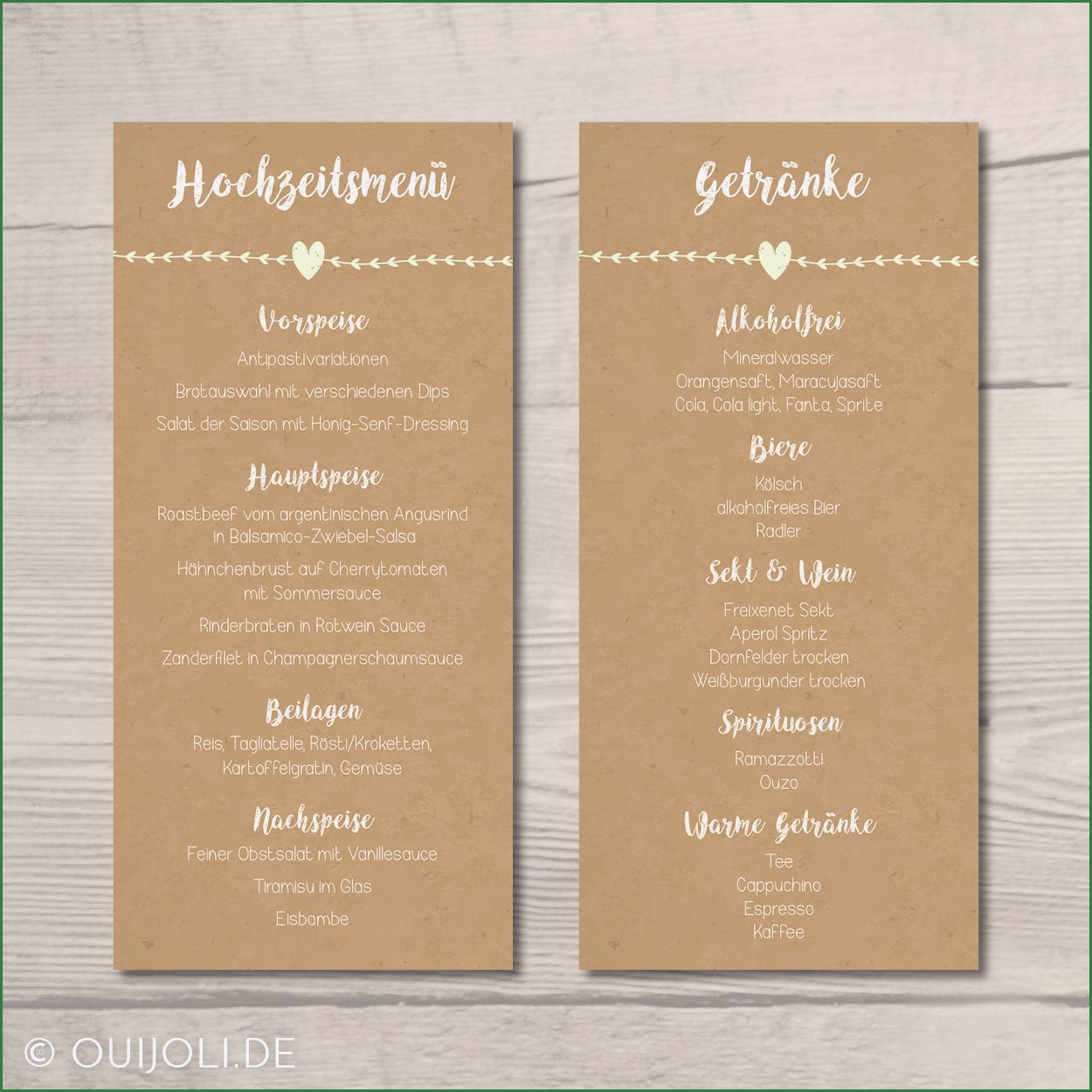 Getränkekarte Hochzeit Vorlage Word Gut Menü & Getränkekarte "vintage