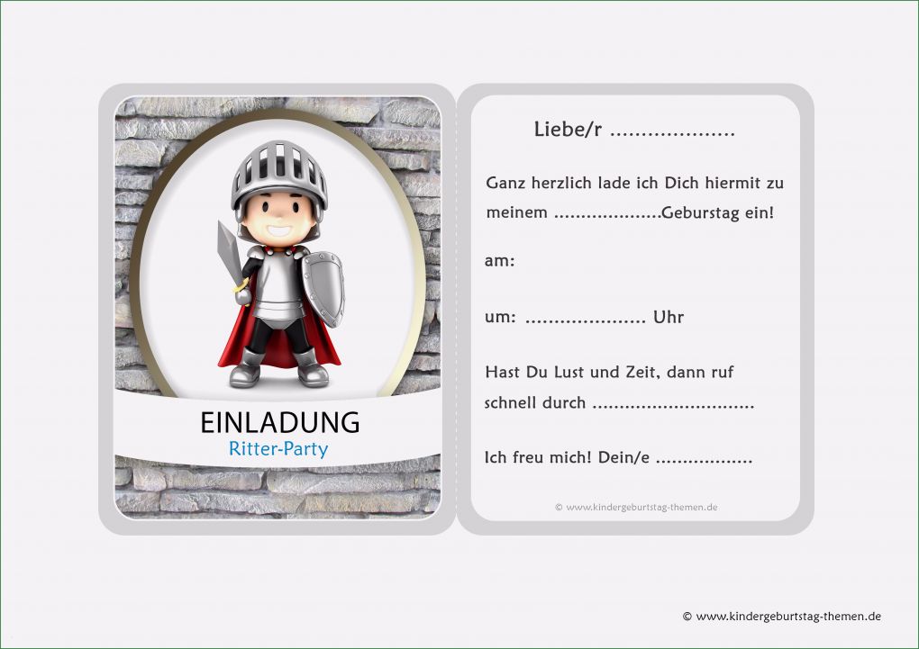 Haftungsausschluss Kindergeburtstag Vorlage Hübsch Ritter Einladungskarten Kostenlose Vorlagen Zum Ausdrucken