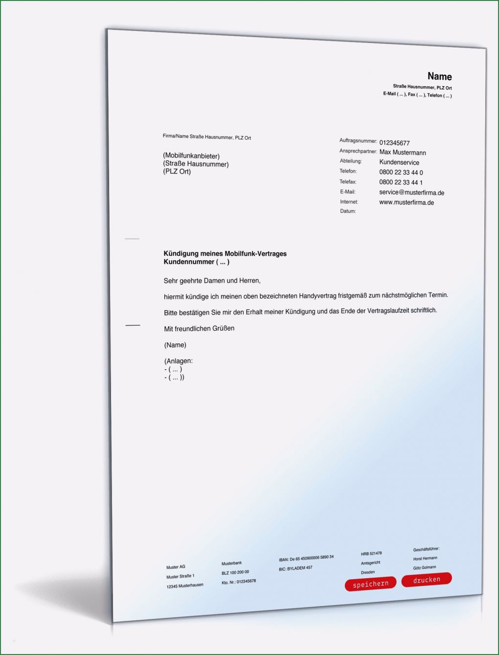 Handyvertrag Kündigung Vorlage Zum Drucken Fabelhaft Handyvertrag Kündigung Vorlage Zum Drucken