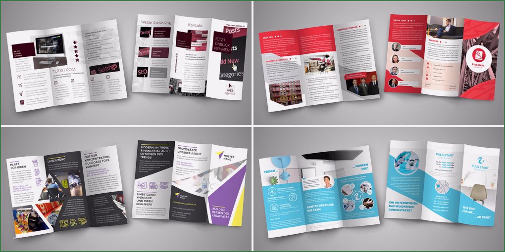 Indesign Wickelfalz Vorlage Erstaunlich Flyer Und Folder Gestalten – Fertige Design Vorlagen