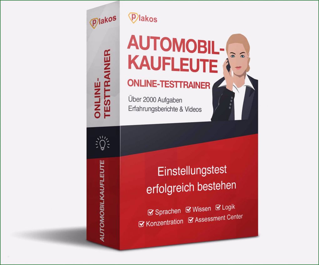 Interaktive Bewerbung Vorlagen Cool Automobilkaufmann Automobilkauffrau Einstellungstest