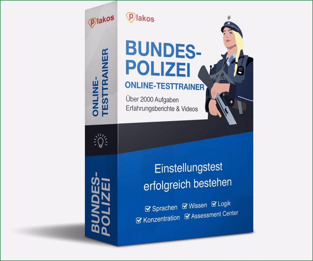 Interaktive Bewerbung Vorlagen Erstaunlich Bundespolizei Einstellungstest Line Testtrainer Plakos