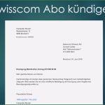 Internet Kündigen Umzug Vorlage Wunderbar Swiss Kündigen Gratis Vorlage Im Word format
