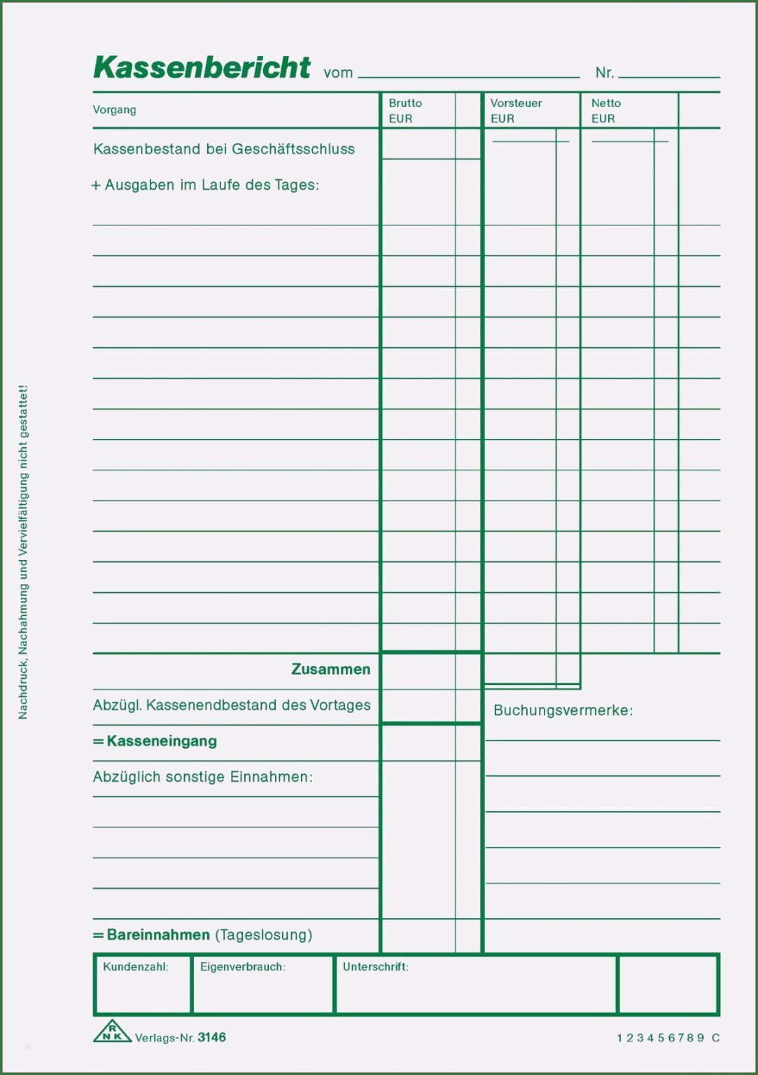 Kassenzählprotokoll Excel Vorlage Kostenlos Süß 8 ...