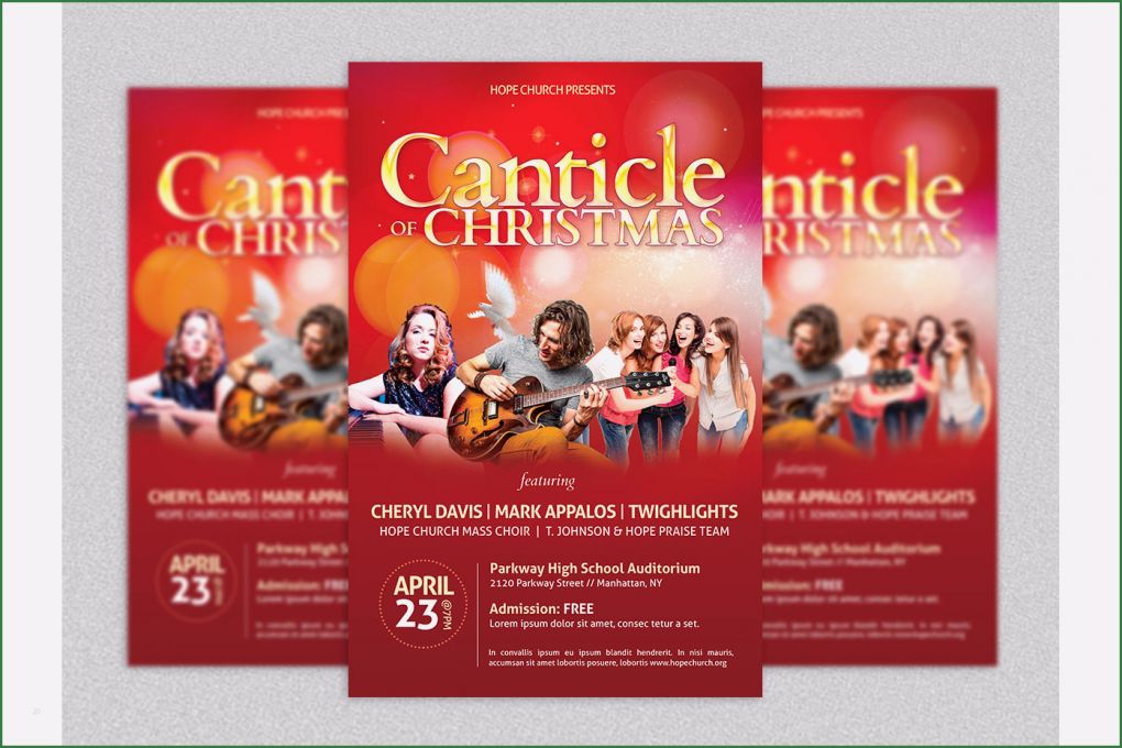 Konzert Flyer Vorlage Großartig Christmas Concert Flyer Poster Template