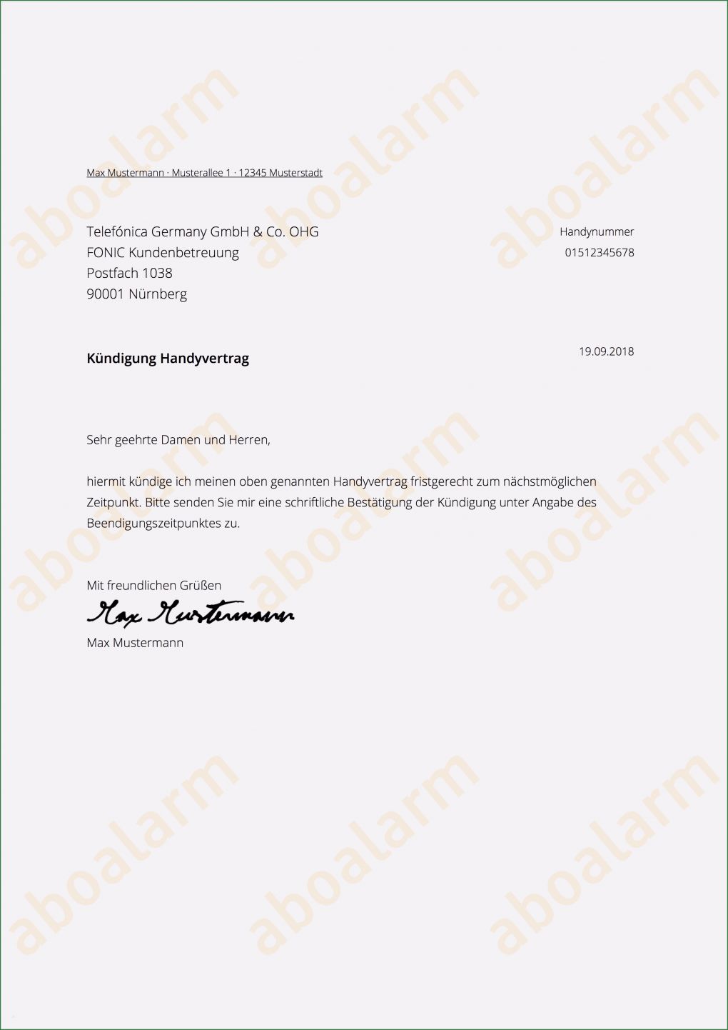Kündigung Fonic Vorlage Cool Fonic Kündigen Geprüfte Vorlage