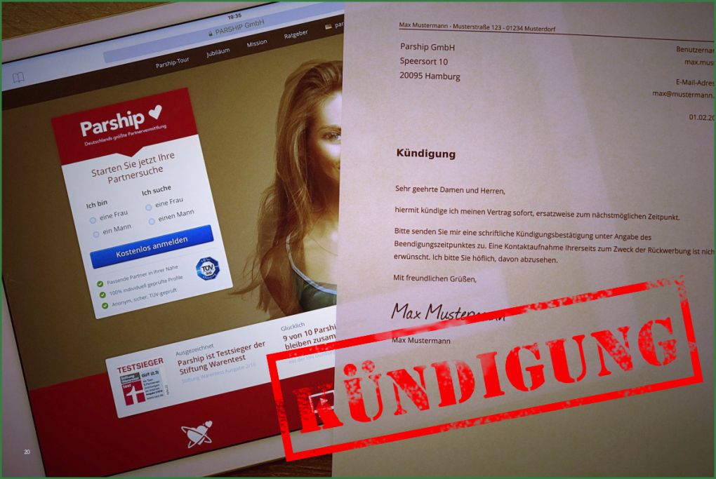 Kündigung Fonic Vorlage Erstaunlich Parship Online Kündigen Kostenlose Vorlage Zum Download