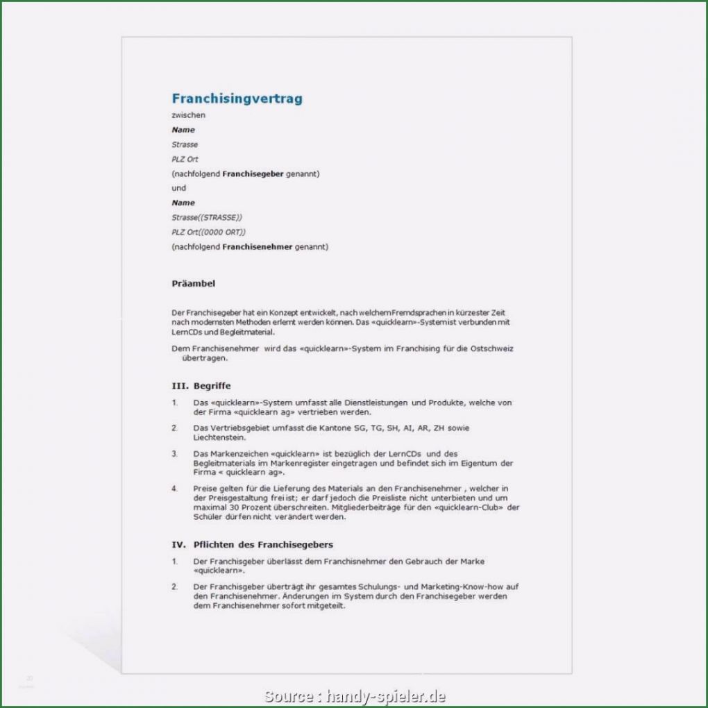 Kündigung Franchisevertrag Vorlage Fabelhaft Akzeptabel Kündigung Tmobile Vertrag Muster Kündigung