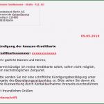 Kündigung Kreditkarte Sparkasse Vorlage Neu Amazon Kreditkarte Kündigen – so Geht’s Am Schnellsten