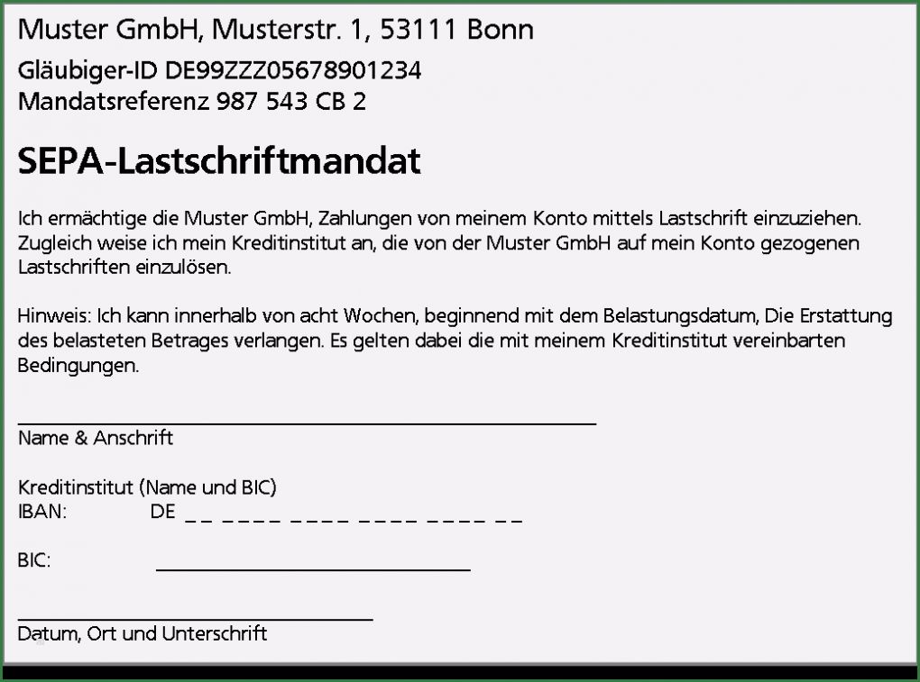 Kündigung Kreditkarte Sparkasse Vorlage Schön Sepa Lastschriftmandat Verein Muster Word – Kebut