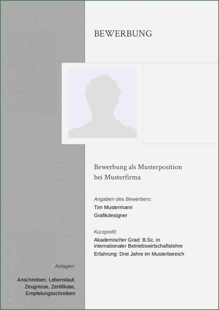 Lebenslauf Deckblatt Vorlage Best Of Bewerbung Deckblatt Muster Vorlage 18