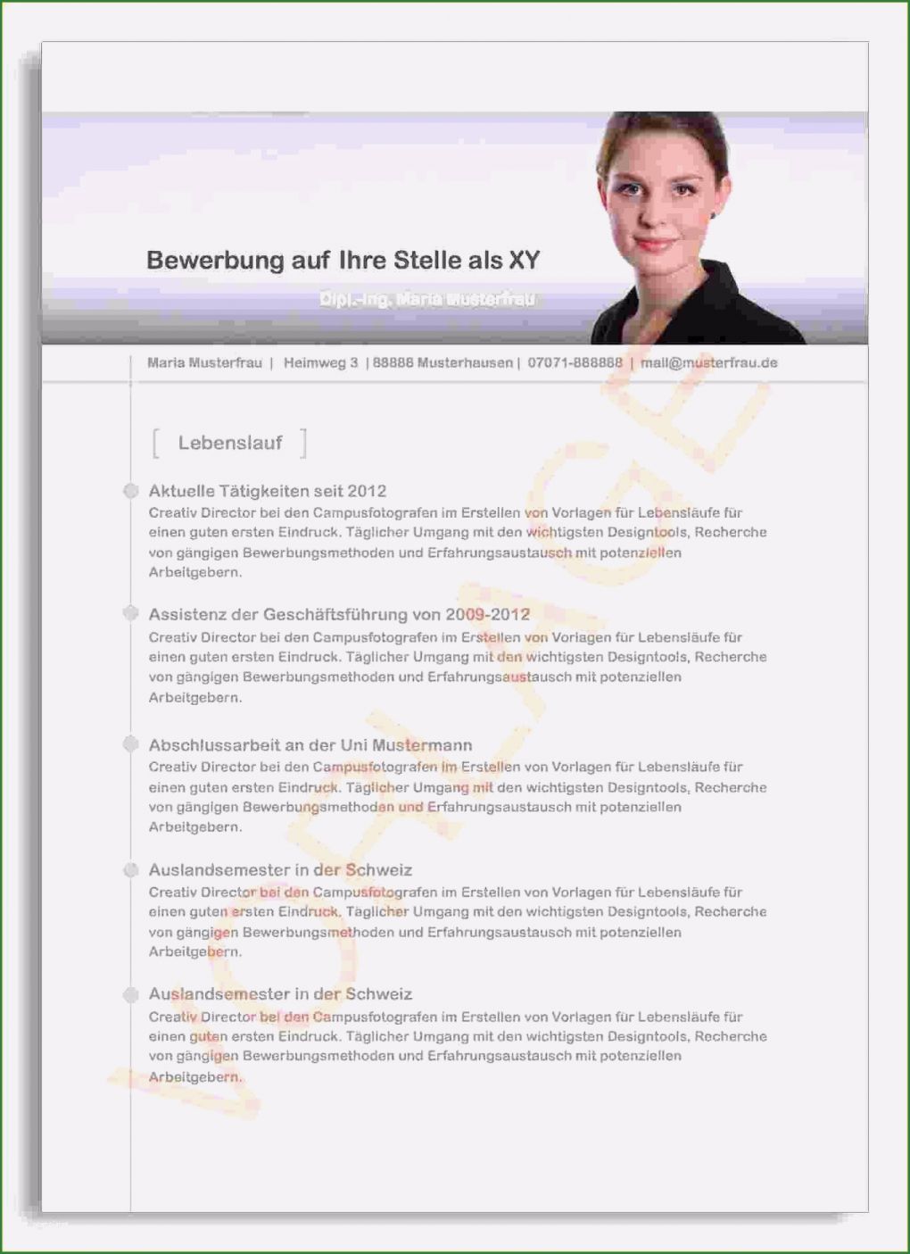 Lebenslauf Vorlage 2018 Ohne Anmeldung Neu Kostenlose Lebenslauf Muster Und Vorlagen Für Deine