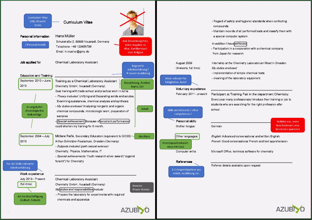 Lebenslauf Vorlage Azubiyo Neu Lebenslauf Englisch Muster Englischer Lebenslauf