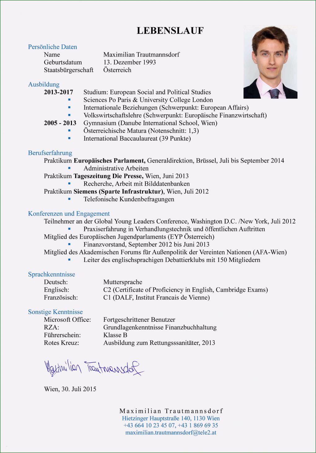Lebenslauf Vorlage Berufserfahrung Süß 15 Lebenslauf Mit Berufserfahrung