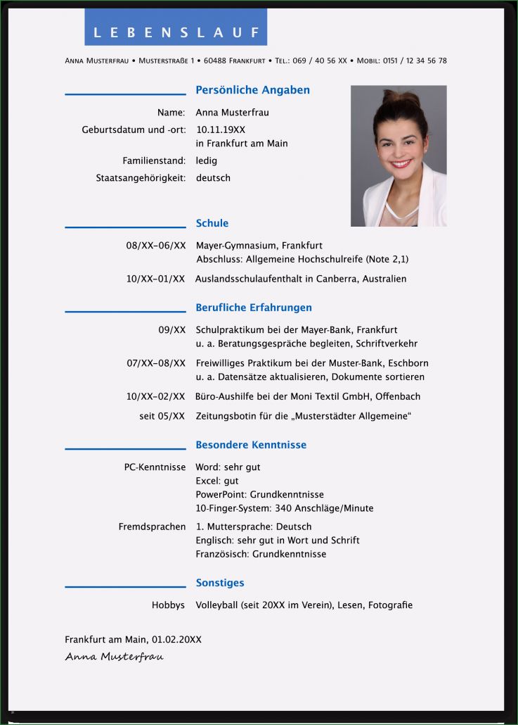 Lebenslauf Vorlage Für Eine Ausbildung Beste Der Perfekte Lebenslauf Für Bewerbung Zur Ausbildung