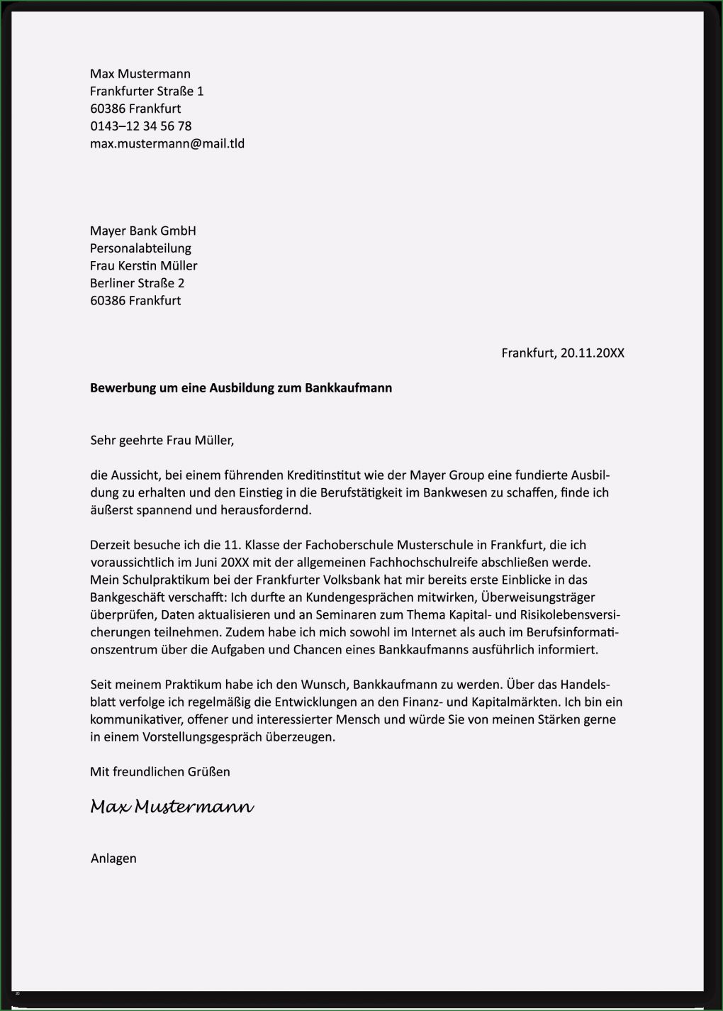 Lebenslauf Vorlage Für Eine Ausbildung Erstaunlich Das Perfekte Anschreiben Für Bewerbung Zur Ausbildung