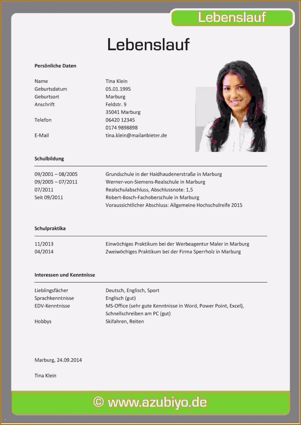 Lebenslauf Vorlage Für Eine Ausbildung Inspiration 10 Bewerbung Lebenslauf Vorlage tolle Für Lebenslauf