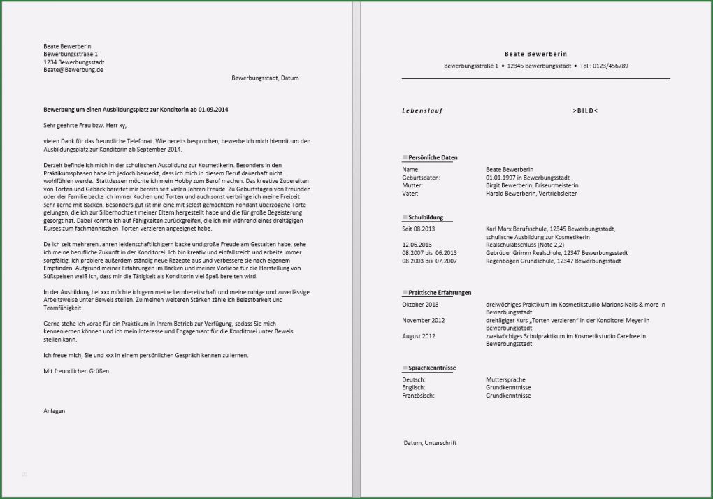 Lebenslauf Vorlage Für Eine Ausbildung Schön Bewerbungsschreiben Muster Bewerbungsschreiben Nach