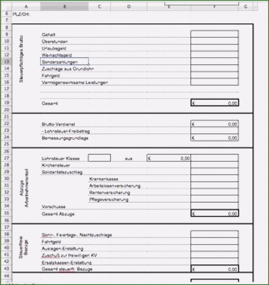 Lohnzettel Vorlage Pdf Inspiration 12 Lohnabrechnung Muster Kostenlos