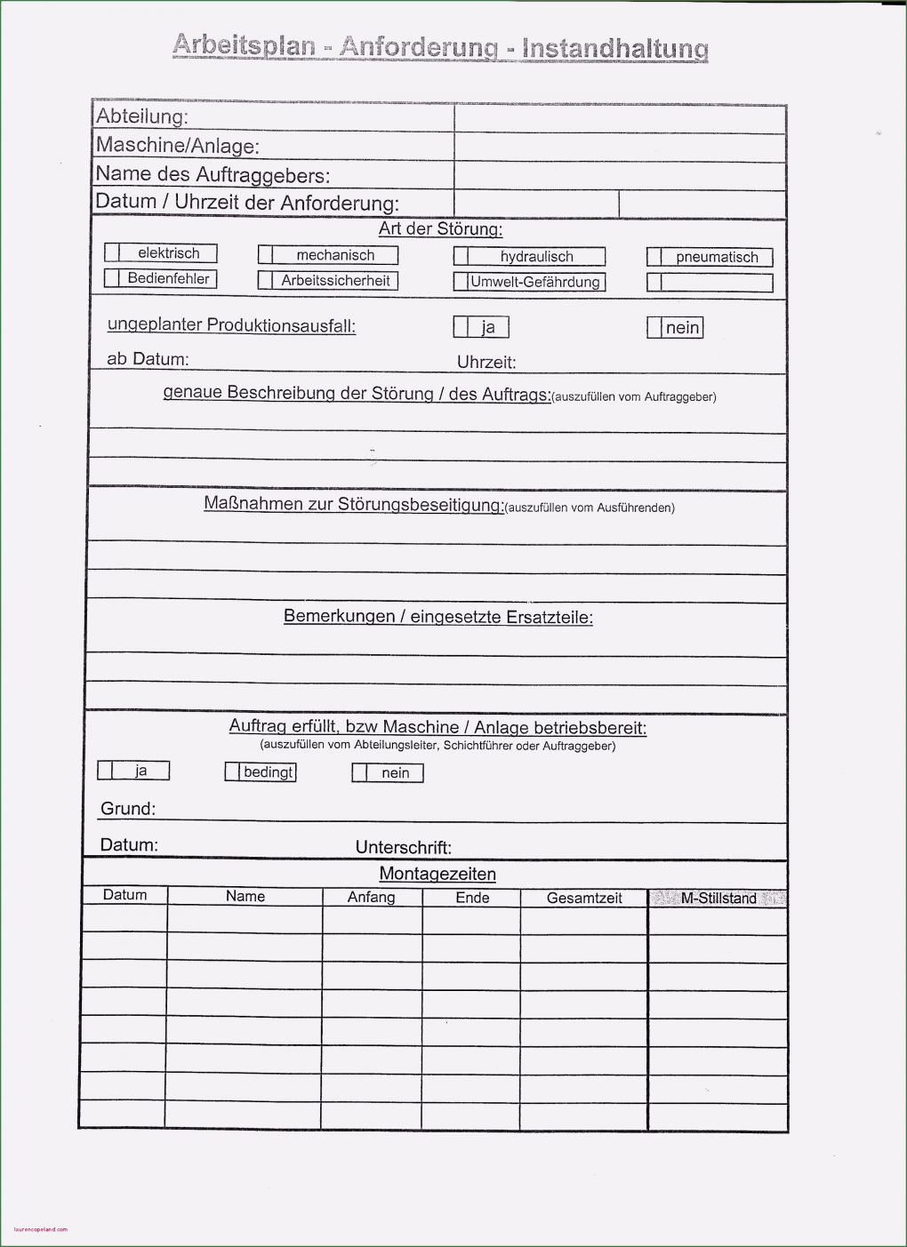 Maschinen Wartungsplan Vorlage Kostenlos Einzigartig 9 Maschinen Wartungsplan Vorlage Sampletemplatex1234