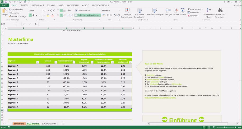 Mckinsey Portfolio Excel Vorlage Cool Bcg Matrix Excel Vorlage Boston I Portfolio Bcg