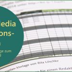 Mediaplan Erstellen Vorlage Einzigartig social Media Redaktionsplan Vorlage Für 2016