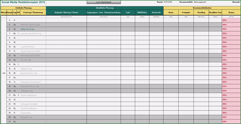 Mediaplan Erstellen Vorlage Süß 8 tools Für Content Planung