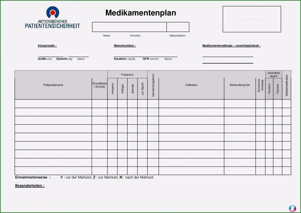 Medikamentenplan Vorlage Kostenlos Download Wunderbar Medikamentenplan Vorlage Kostenlos Ziemlich 56