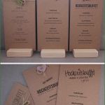 Menükarte Buffet Vorlage Großartig Menükarten Zur Hochzeit Aus Kraftpapier Diverse